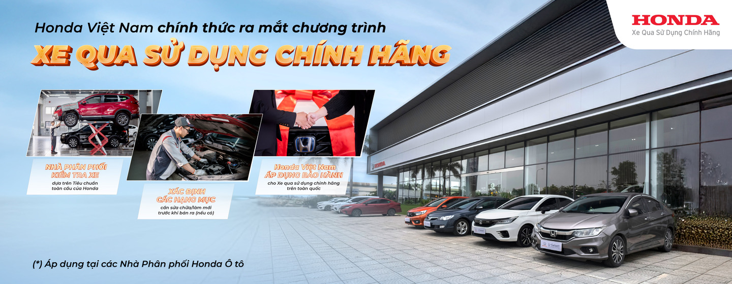 Honda Việt Nam triển khai chương trình Xe qua sử dụng chính hãng và Bảo hiểm thương hiệu