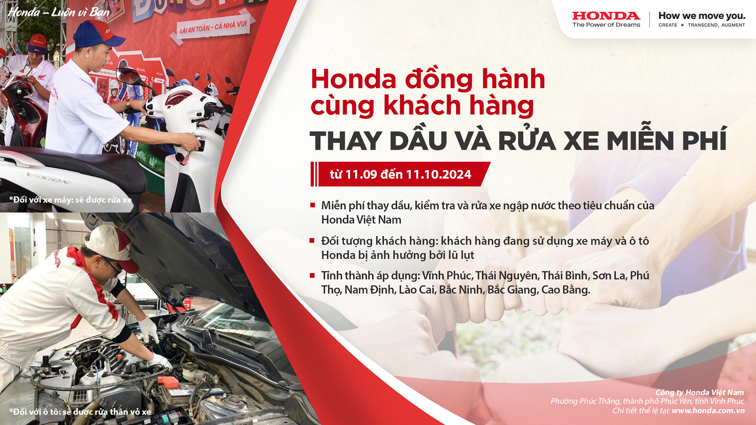 Honda Việt Nam hỗ trợ người dân vùng ngập lụt