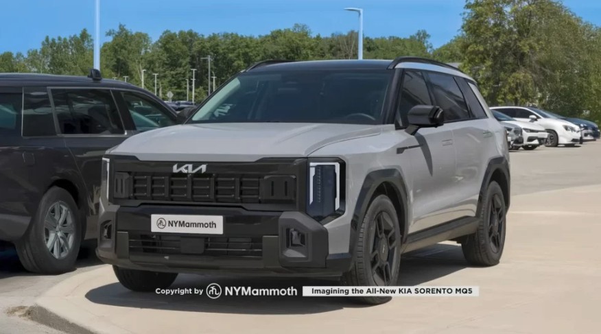 Ảnh phác họa thiết kế Kia Sorento thế hệ mới theo phong cách Telluride