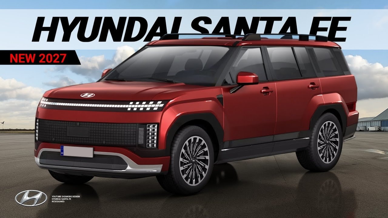 Xem trước Hyundai Santa Fe 2027 nâng cấp: Thiết kế táo bạo và hiện đại hơn