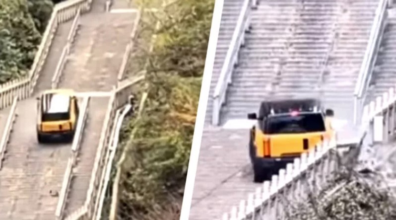 Xe Trung Quốc cố tái hiện pha leo Cổng Trời của Land Rover và cái kết